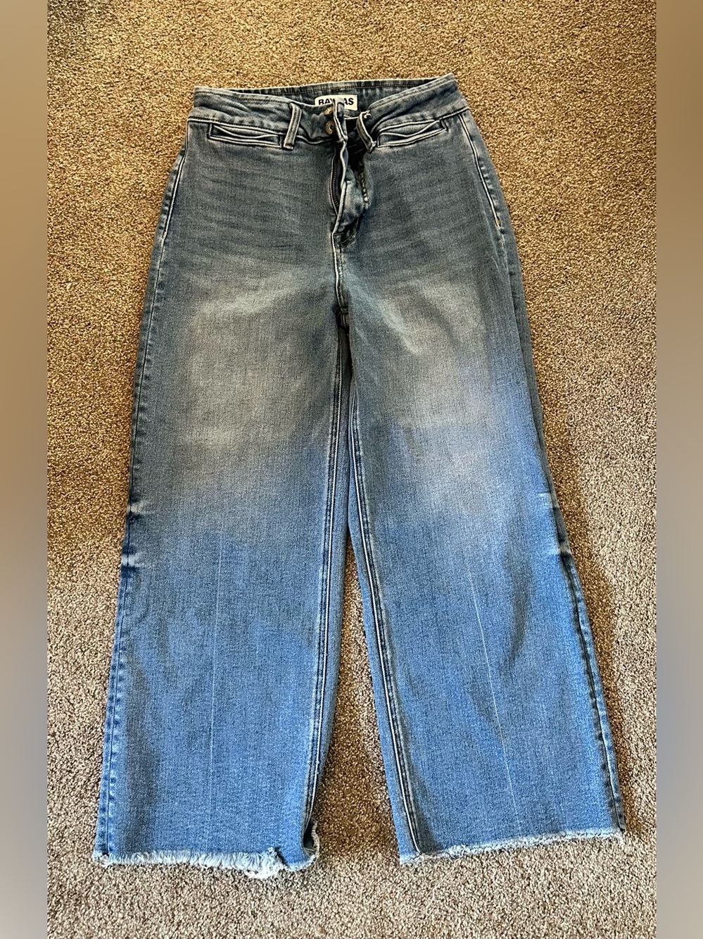 Bayeas High-Rise Wide Leg Women's Jeans - Blue